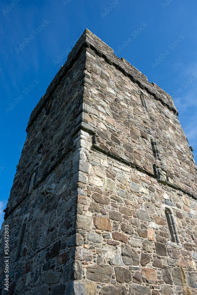 The tower at St Clement's church at Rodel on the Isle of Lewis in the Outer Hebrides Scotland The tower at St Clement's church at Rodel on the Isle of Lewis in the Outer Hebrides Scotland