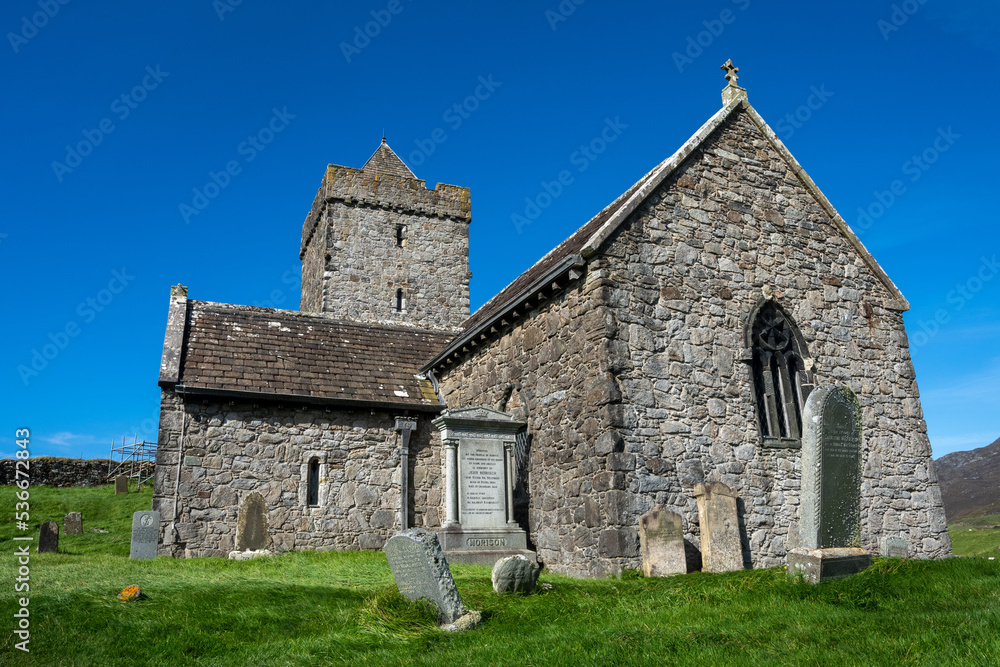 St Clement's church at Rodel on the Isle of Lewis in the Outer Hebrides Scotland
