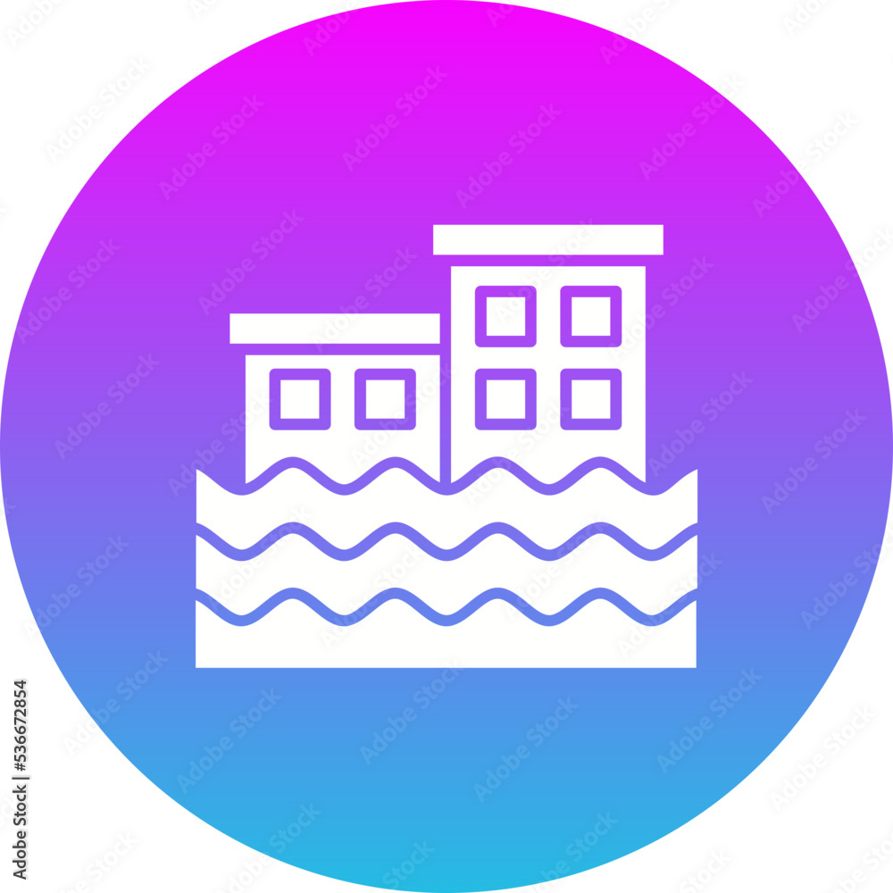 Flooding Gradient Circle Glyph Inverted Icon Flooding Gradient Circle Glyph Inverted Icon