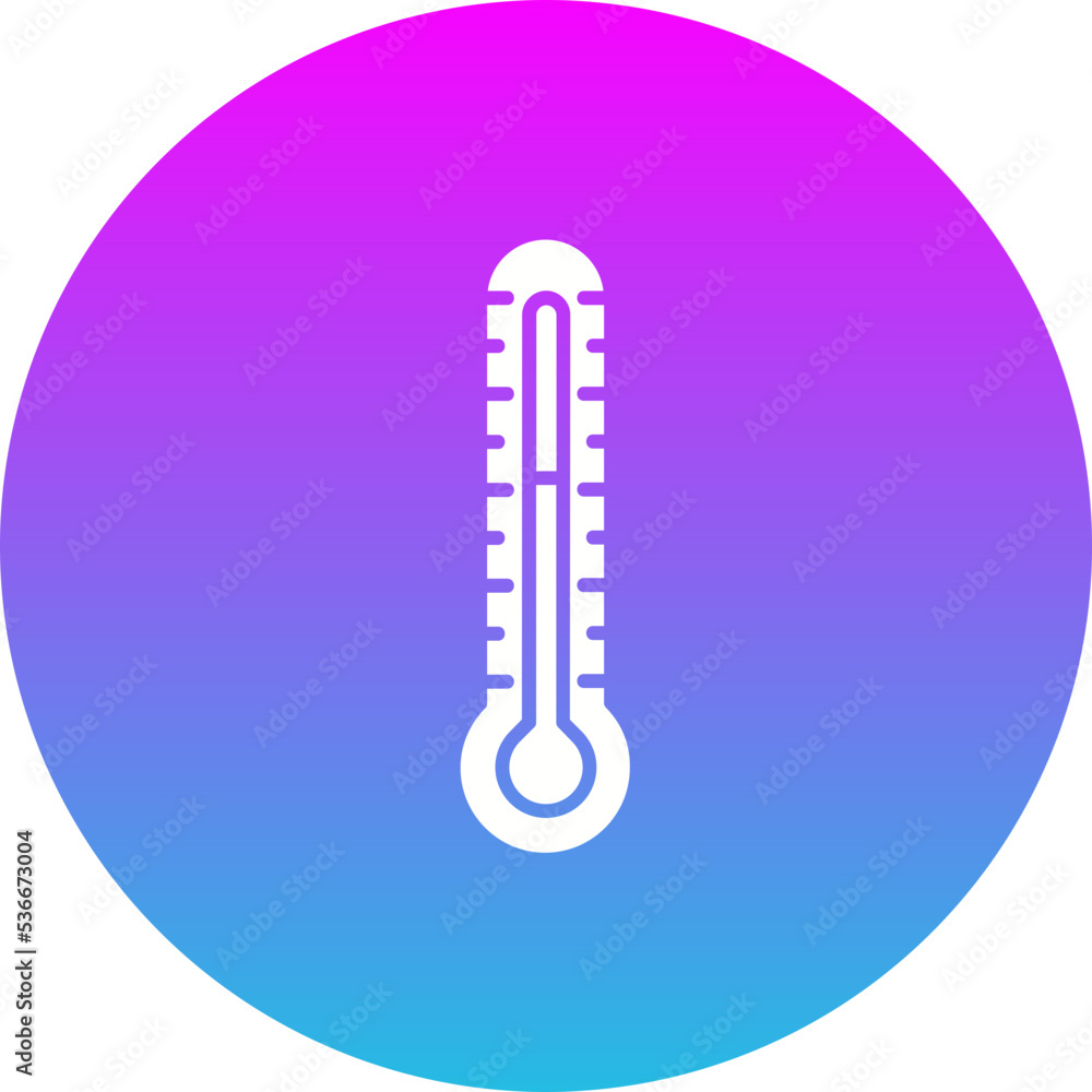 Thermometer Gradient Circle Glyph Inverted Icon Thermometer Gradient Circle Glyph Inverted Icon