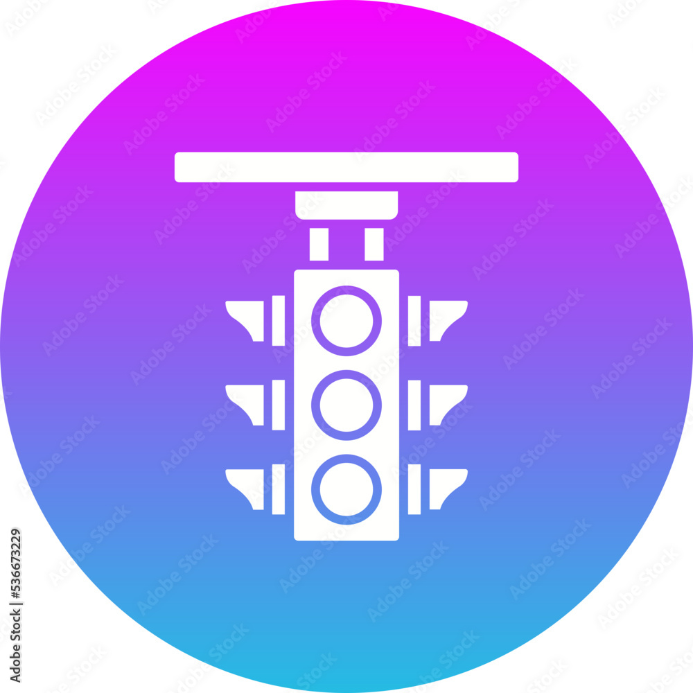 Traffic Light Gradient Circle Glyph Inverted Icon Traffic Light Gradient Circle Glyph Inverted Icon
