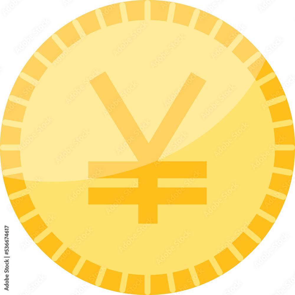 Japanese yen currency symbol coin. Japanese yen currency symbol coin.