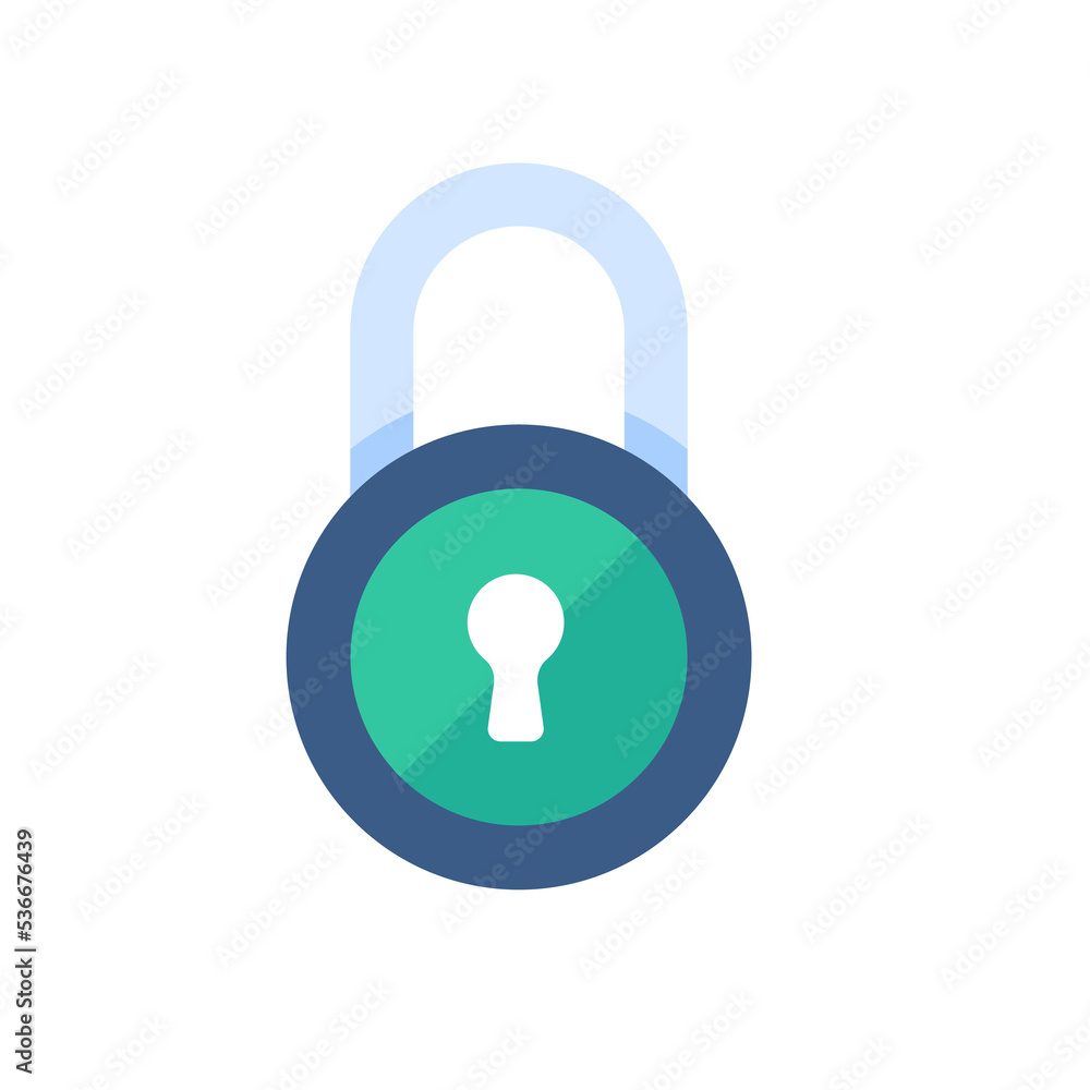 Unlocking the padlock with authentication technology. privacy protection concept Unlocking the padlock with authentication technology. privacy protection concept