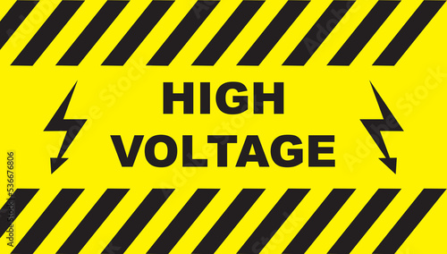 Switchboard high voltage sign. Switchboard high voltage vector design.