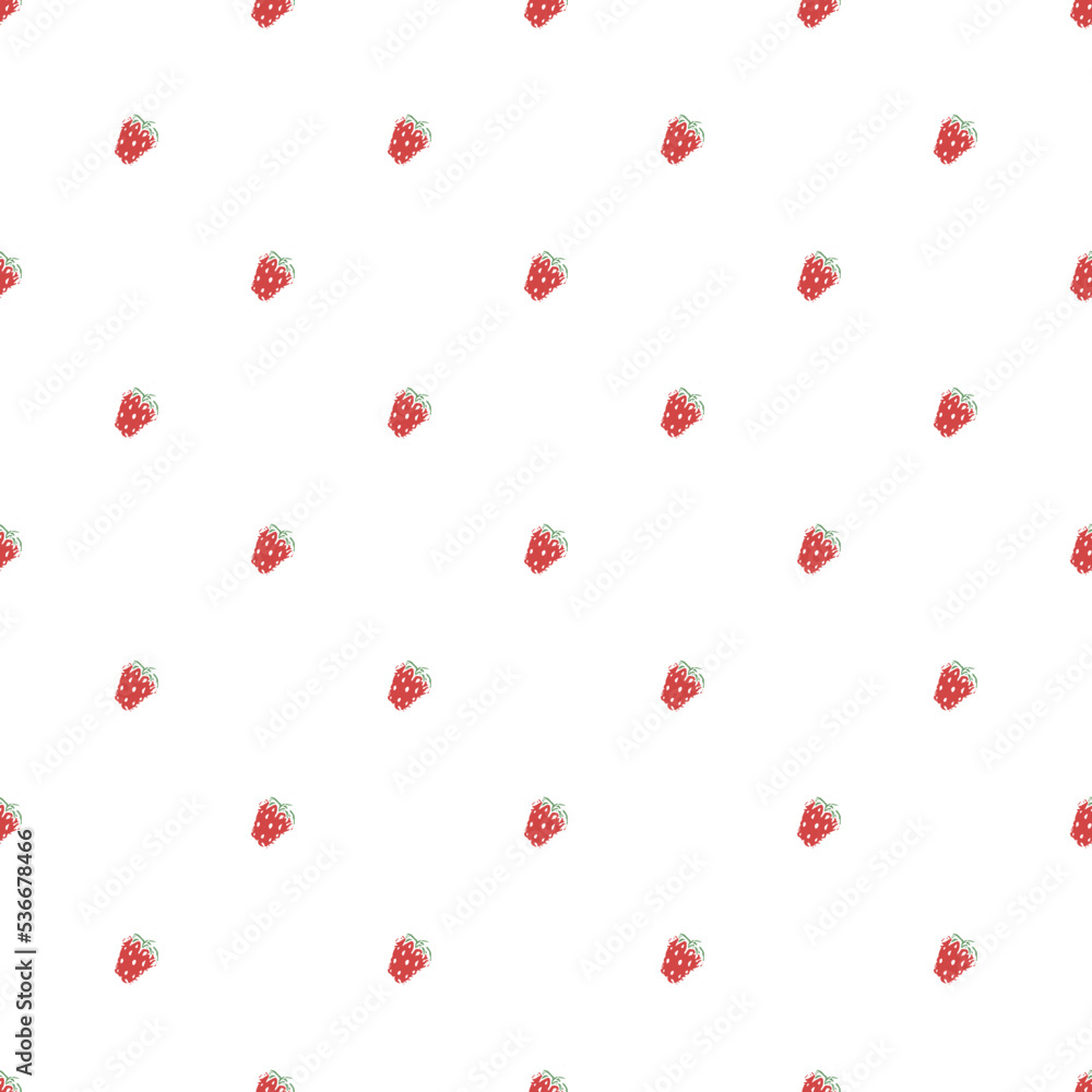 Seamless strawberry pattern. Doodle vector with red strawberries icons. Vintage strawberries pattern Seamless strawberry pattern. Doodle vector with red strawberries icons. Vintage strawberries pattern