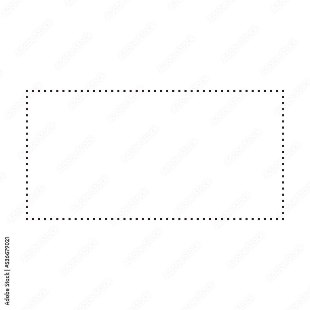 Rectangle shape dotted icon vector symbol for creative graphic design ui element in a pictogram illustration