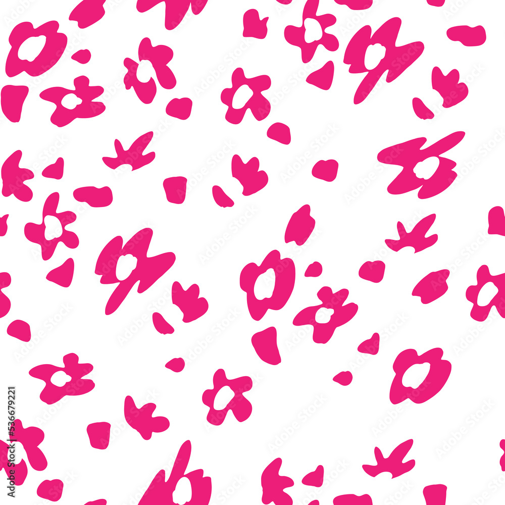 Abstract flower spots. Leopard seamless pattern. Abstract flower spots. Animalistic vector background. 