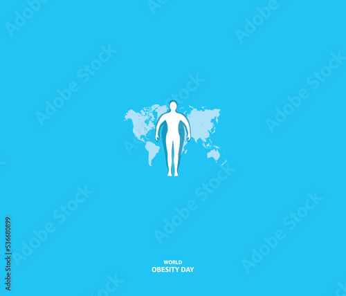 World obesity day. Good for world obesity day celebration. flat design. flyer design. vector illustration.