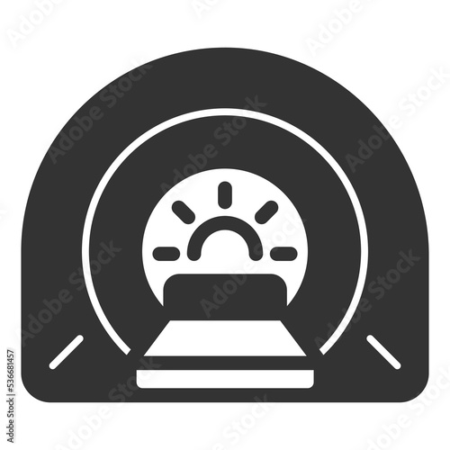 Magnetic resonance imaging - icon, illustration on white background, glyph style