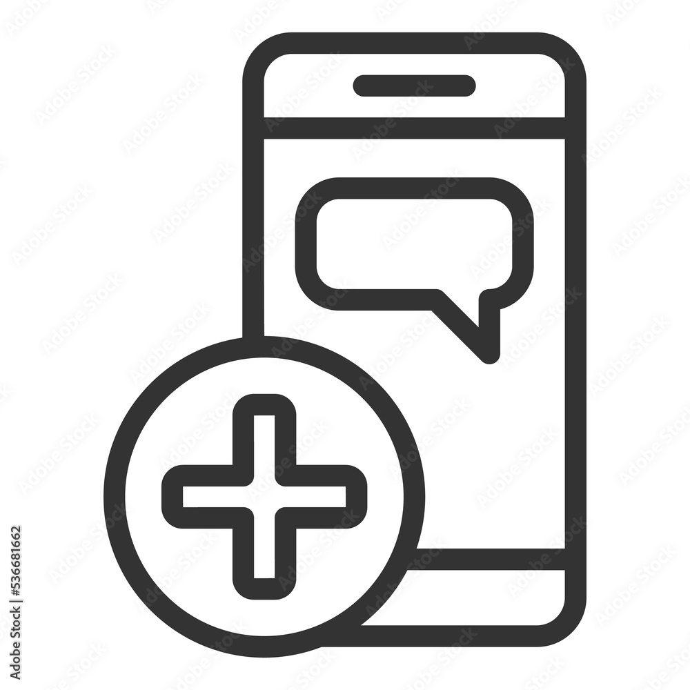 Smartphone message and test - icon, illustration on white background, outline style Smartphone message and test - icon, illustration on white background, outline style