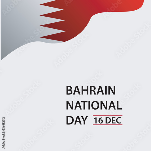 Bahrain happy national day greeting card, banner vector illustration