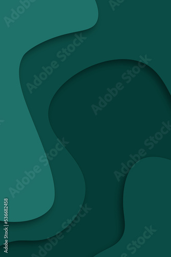 modern creative emerald green background with waves and blank space