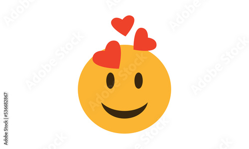 Smiling Face with Hearts emoji vector, Smiling Face with Hearts for website emoji