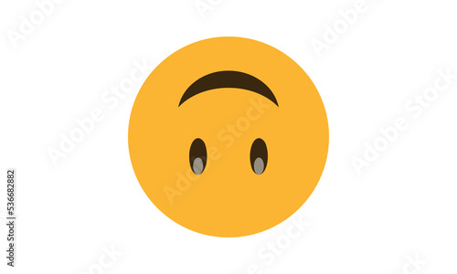 upside down face emoji vector, upside down face  for website emoji