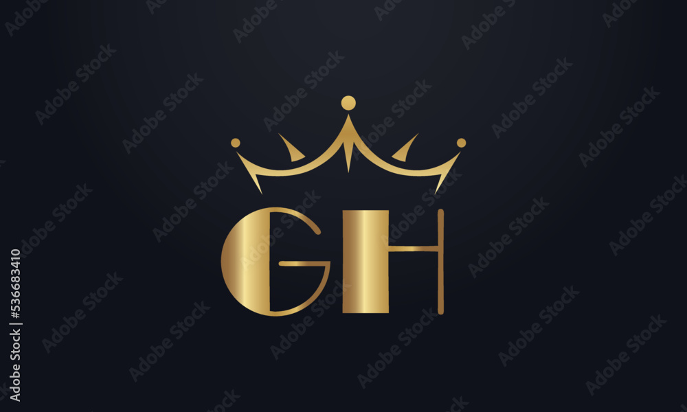 King crown logo design vector and extra bold queen symbol