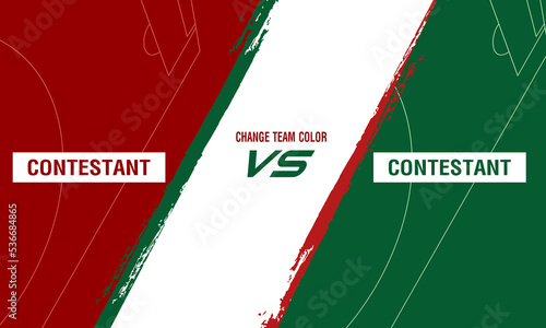 Versus screen. Vs battle headline, conflict duel between  teams. Confrontation fight competition. vector background