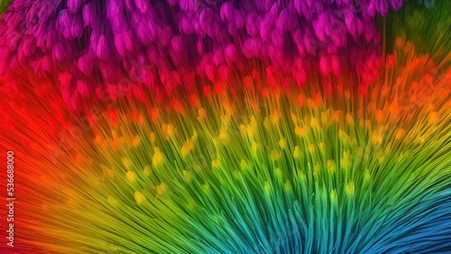 Rainbow flowers  macro photography  illustration