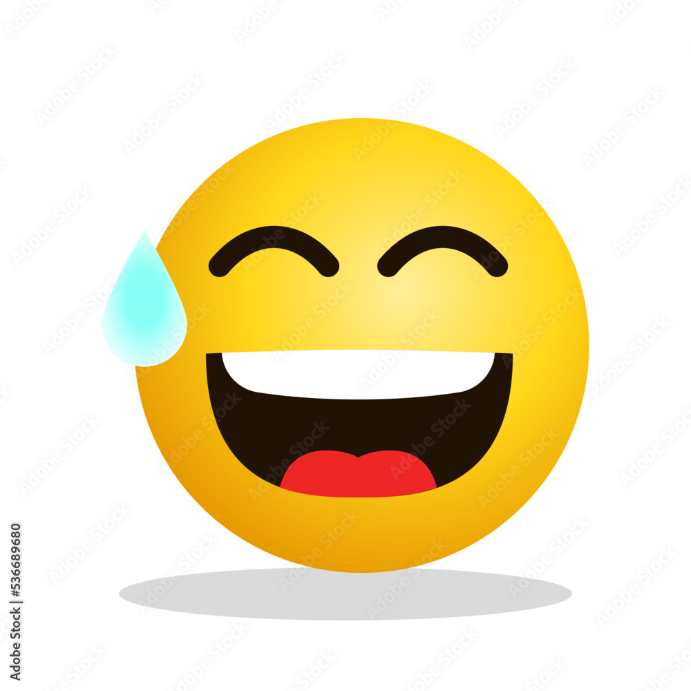 Art illustration Design Emoji face expression symbol emoticon of laugh Art illustration Design Emoji face expression symbol emoticon of laugh