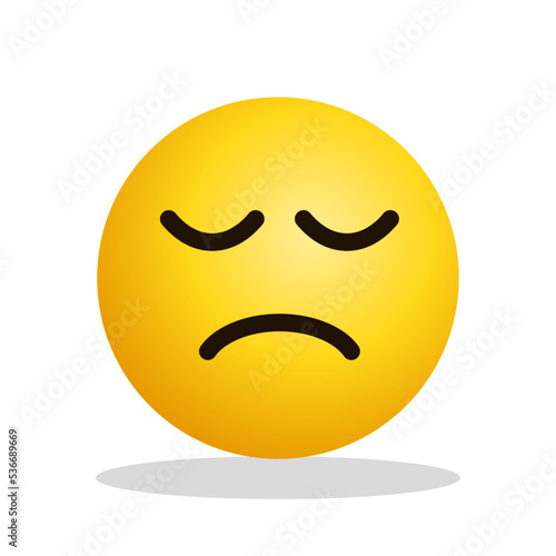 Art illustration Design Emoji face expression symbol emoticon of sad worry