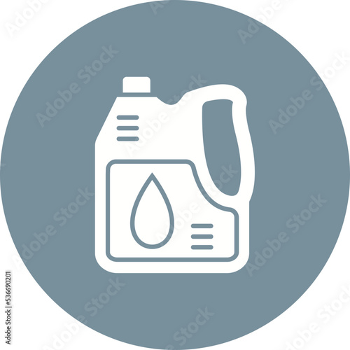 Oil Canister Multicolor Circle Glyph Inverted Icon