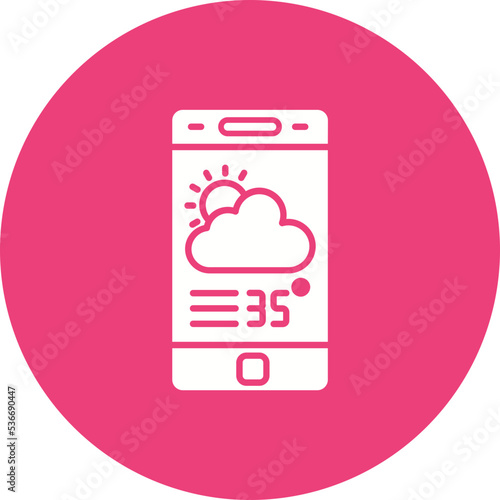 Free Download Weather App Multicolor Circle Glyph Inverted Icon - GFXLoad