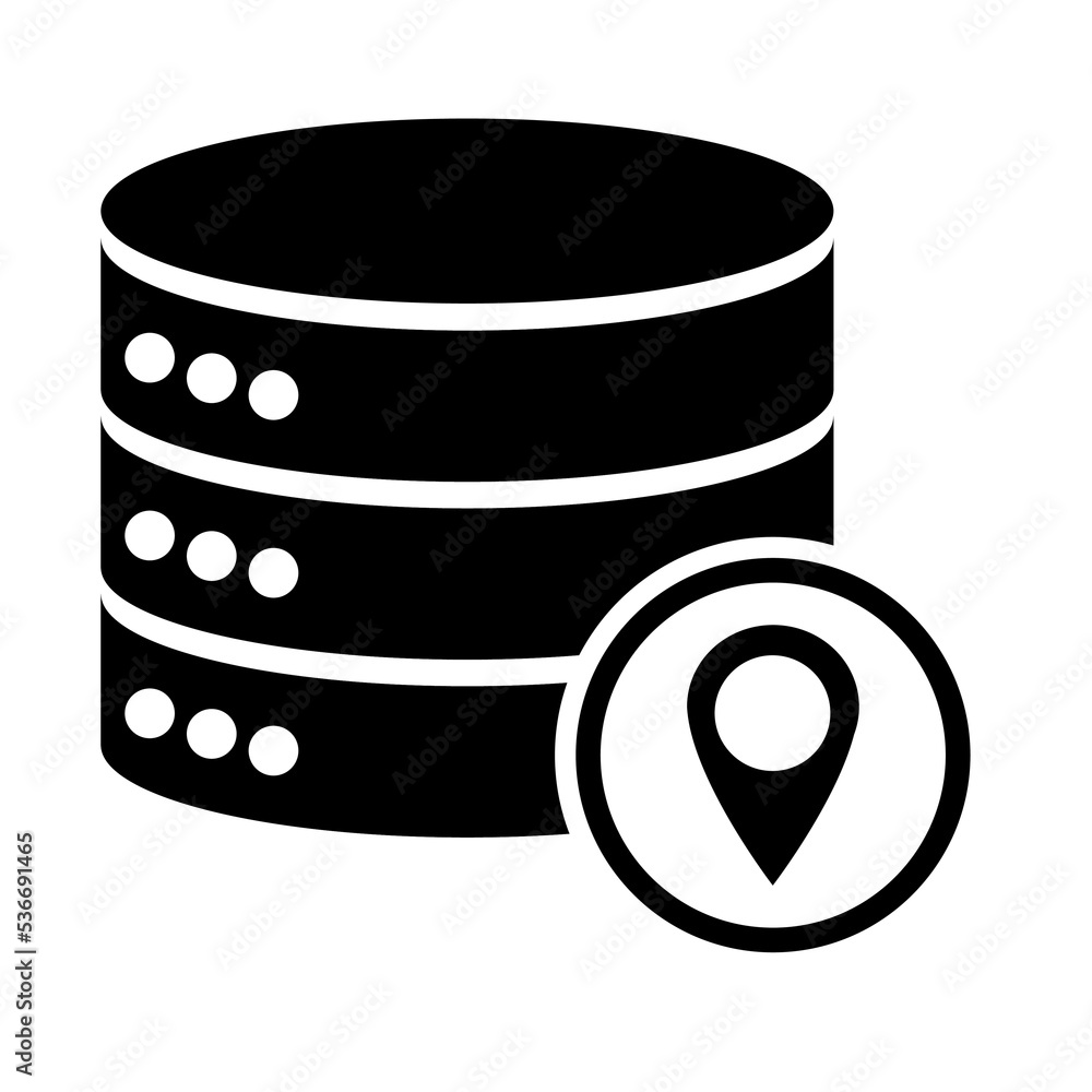 Database storage icon, internet network server cloud data symbol, connection system vector illustration Database storage icon, internet network server cloud data symbol, connection system vector illustration