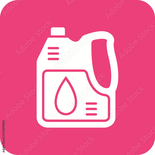 Oil Canister Multicolor Round Corner Glyph Inverted Icon