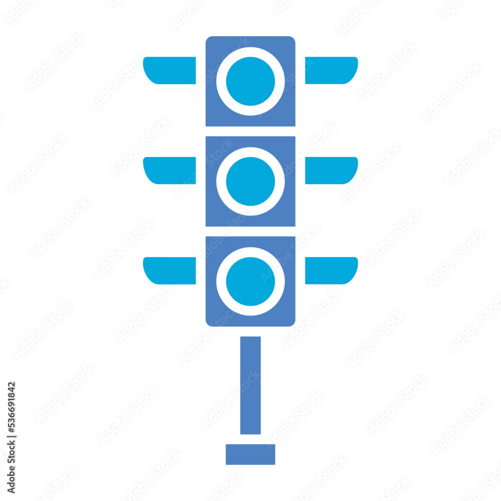 Fototapeta premium Traffic Light Glyph Two Color Icon