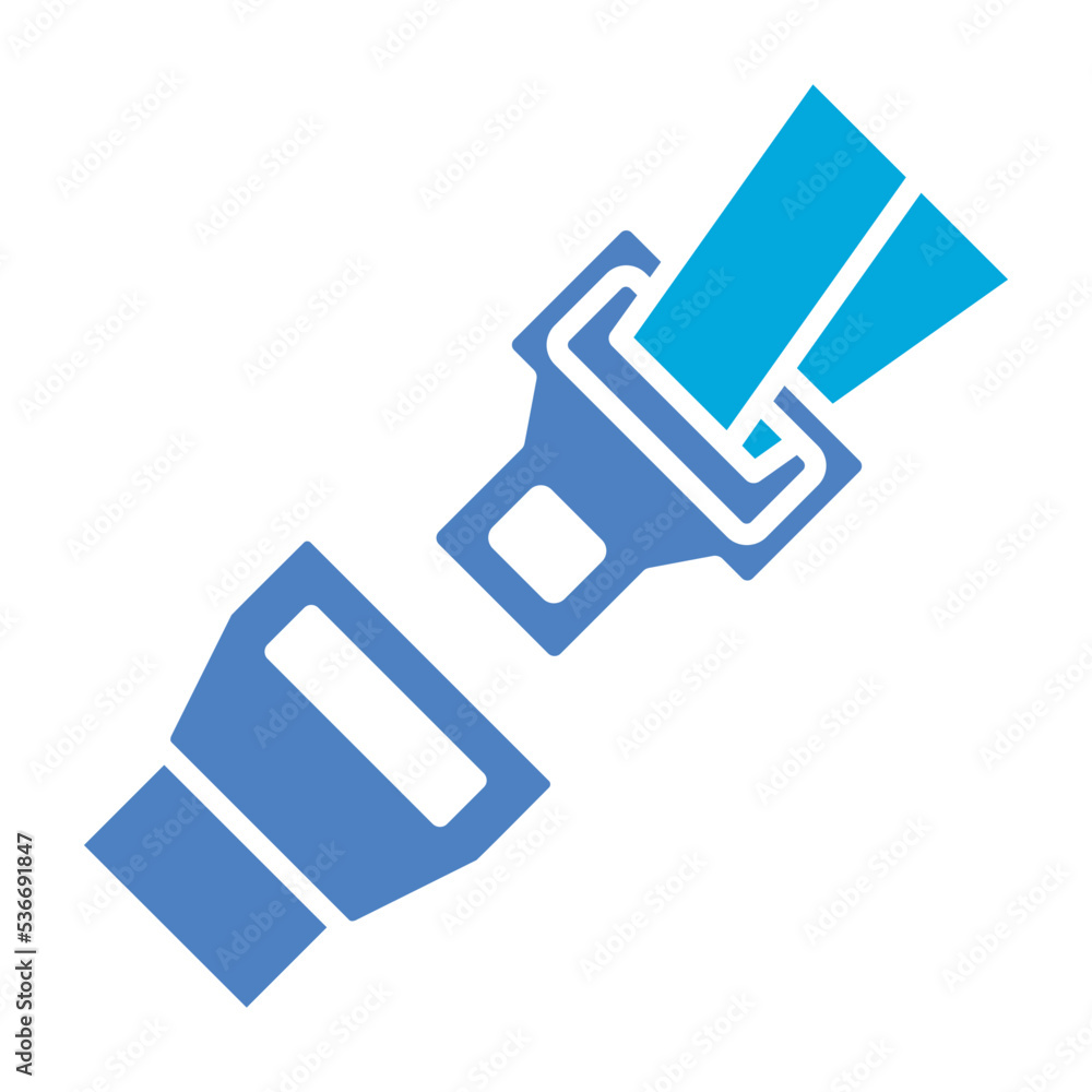 Seat Belt Glyph Two Color Icon Seat Belt Glyph Two Color Icon