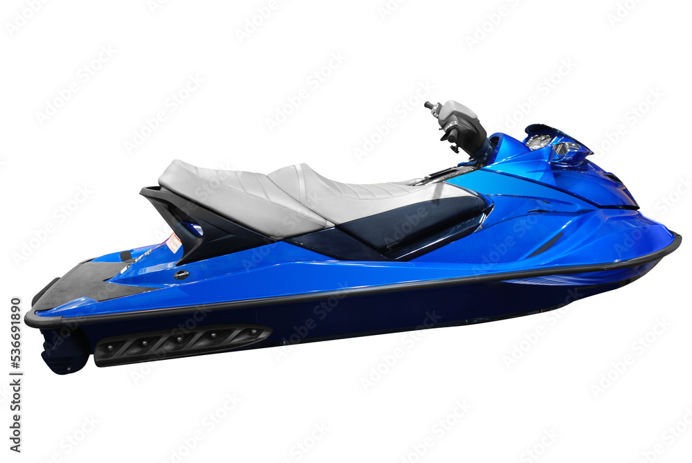 Naklejka premium fast blue jet ski transparent