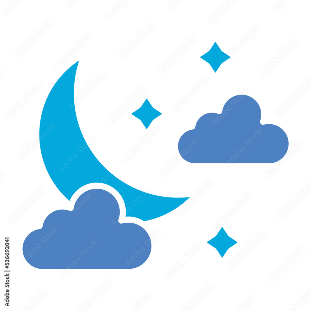 Night Glyph Two Color Icon