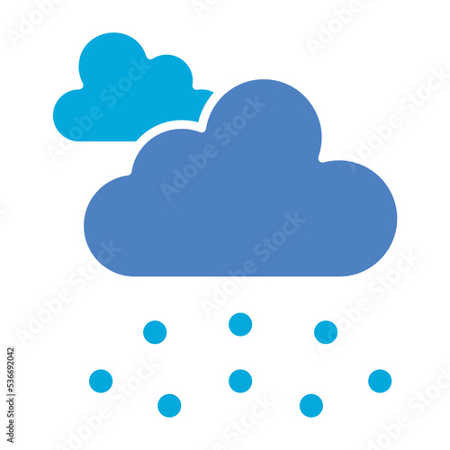 Hail Glyph Two Color Icon