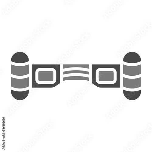 Hoverboard Greyscale Glyph Icon