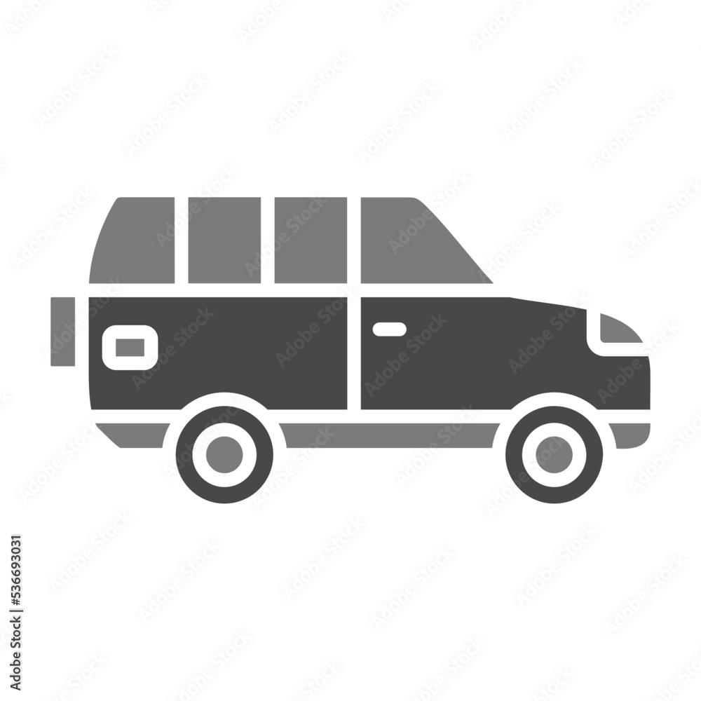 Wagon Car Greyscale Glyph Icon Wagon Car Greyscale Glyph Icon