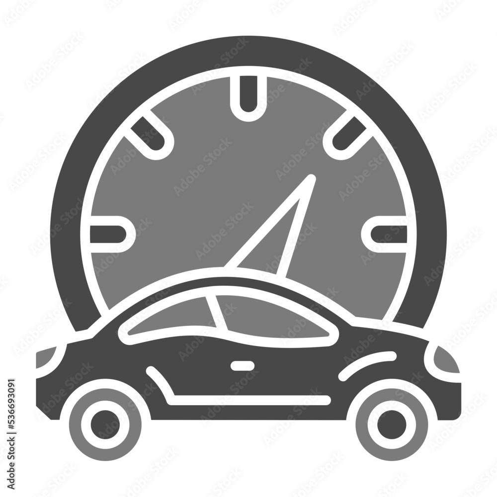 Naklejka premium Car Performance Greyscale Glyph Icon