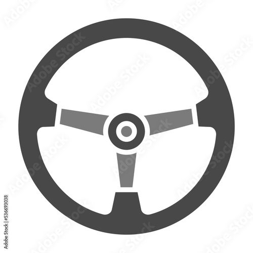 Free Download Steering Wheel Greyscale Glyph Icon - GFXLoad