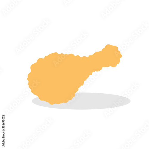Art illustration design concept fast junk food seamless symbol logo of fried chicken