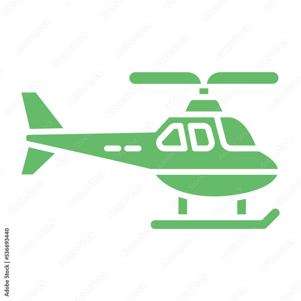 Helicopter Multicolor Glyph Icon Helicopter Multicolor Glyph Icon