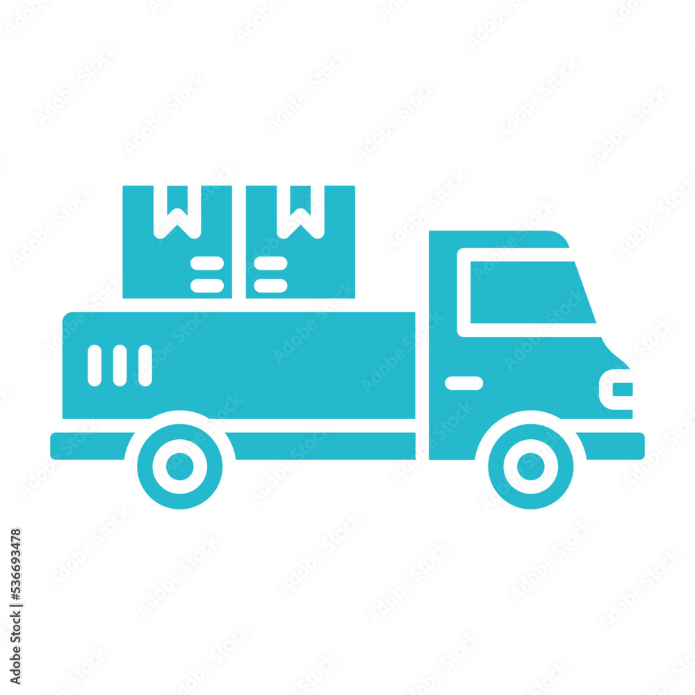 Pickup Truck Multicolor Glyph Icon Pickup Truck Multicolor Glyph Icon