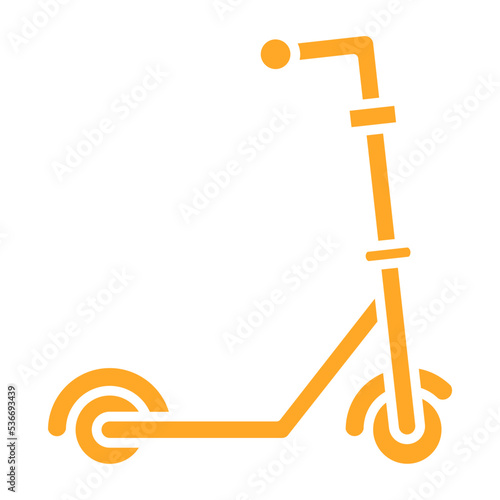 Kick Scooter Multicolor Glyph Icon