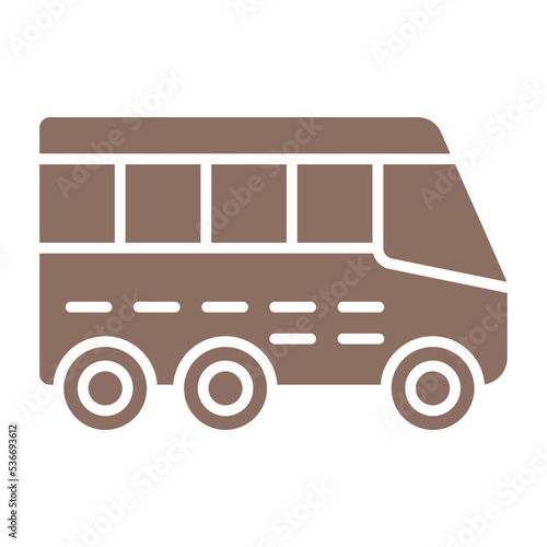 Bus Multicolor Glyph Icon