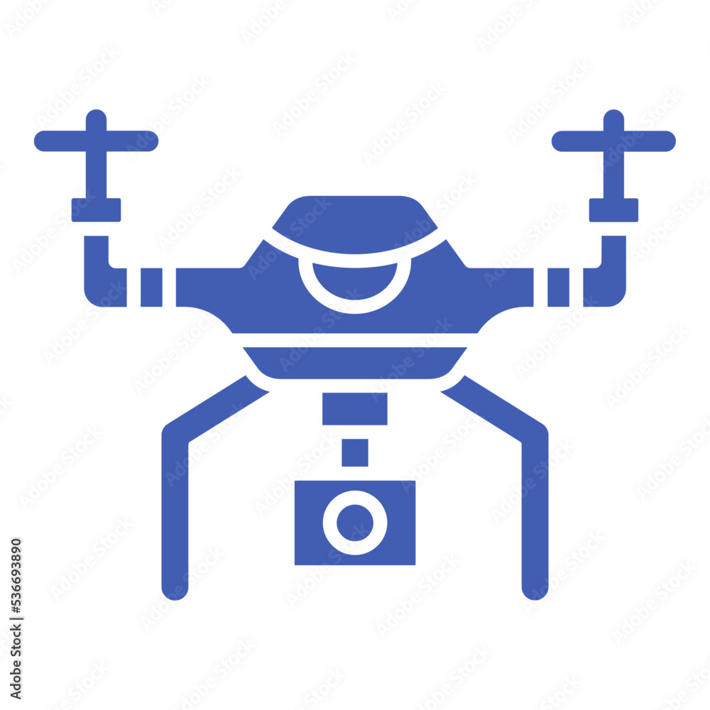 Smart Drone Multicolor Glyph Icon