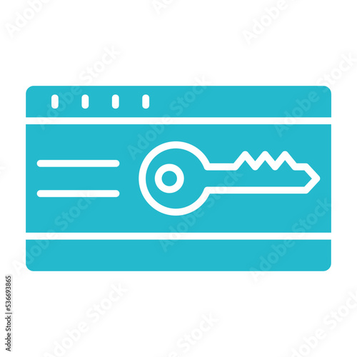 Keycard Multicolor Glyph Icon