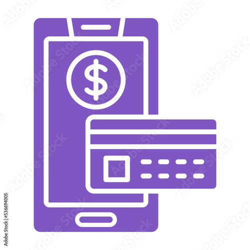 Cashless Payment Multicolor Glyph Icon