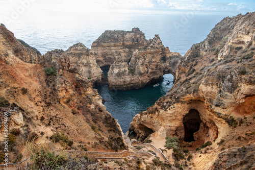 The rock formation of Ponta de Piedade - Lagos - Portugal. 