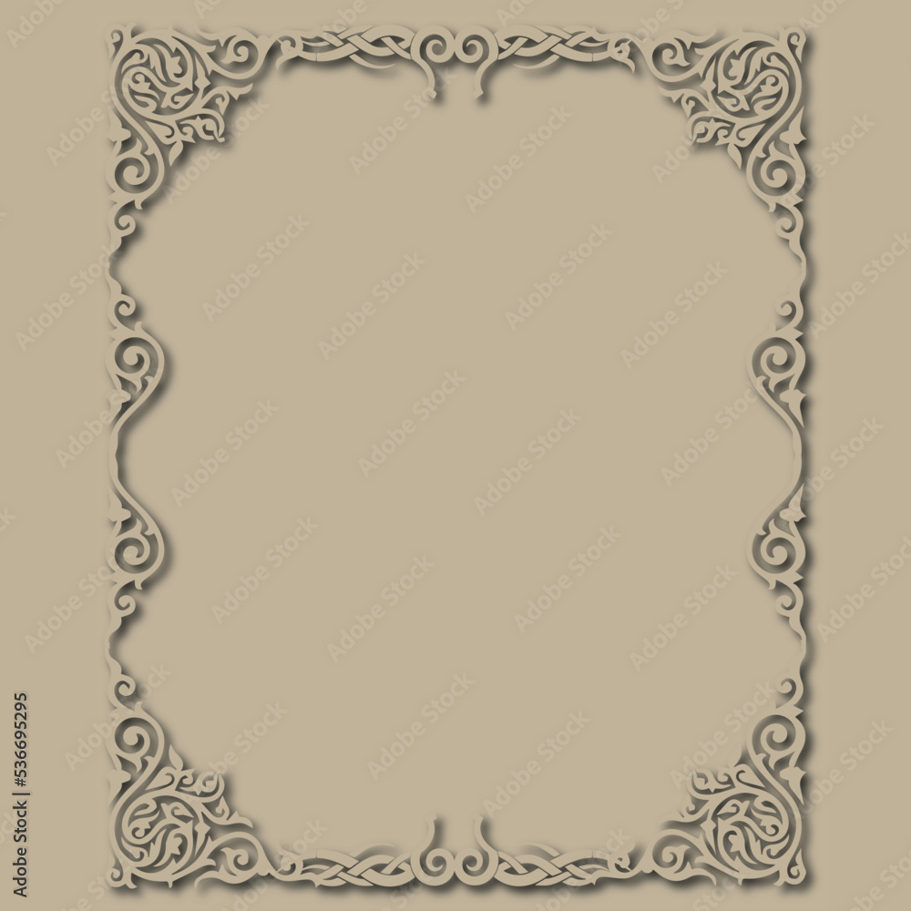 Frame, in the style of an ornament, Vector illustration eps 10, Art. Frame, in the style of an ornament, Vector illustration eps 10, Art.