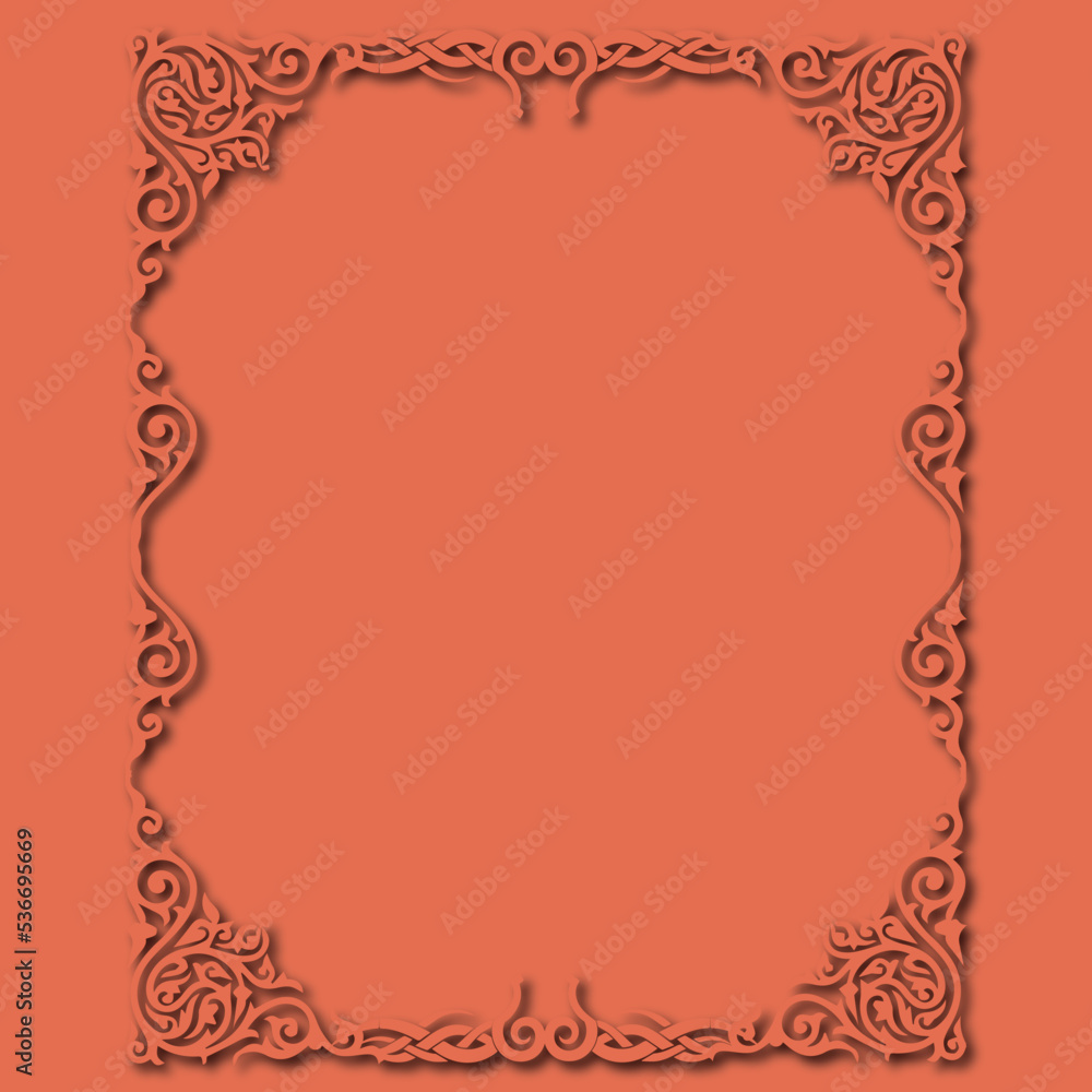 Frame, in the style of an ornament, Vector illustration eps 10, Art.