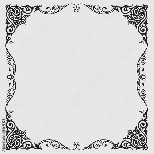 Frame, in the style of an ornament, Vector illustration eps 10, Art.