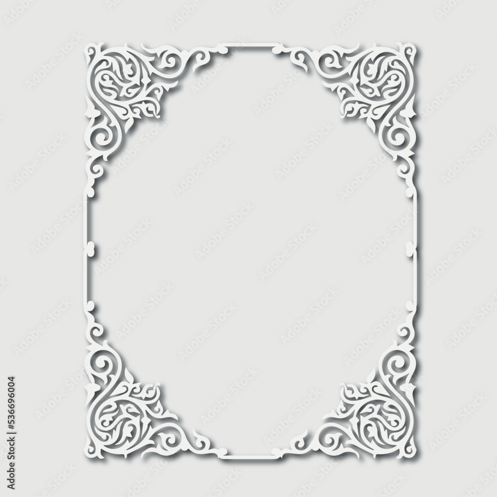Frame, in the style of an ornament, Vector illustration eps 10, Art. Frame, in the style of an ornament, Vector illustration eps 10, Art.