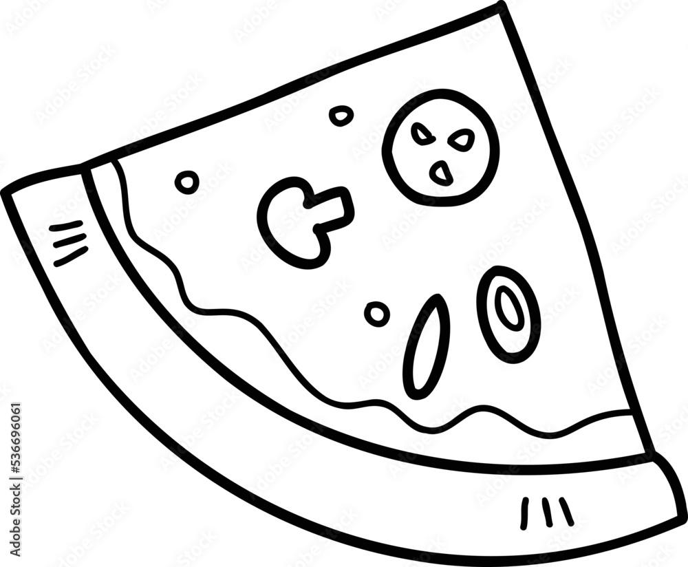 Hand Drawn sliced pizza illustration Hand Drawn sliced pizza illustration